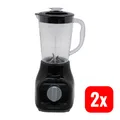Produktbild: GOURMETmaxx Standmixer Mixer Smoothie Maker 4 Klingen Schwarz 350 W 1 L 2 STÜCK