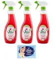 Produktbild: 3er-Pack Chanteclair Vert Ecodetergente Multiuso Aceto,Mehrzweck Ökowaschmittel mit Himbeeressig,625ml + 1er-Pack Kostenlos Felce Azzurra Talkumpuder, 100g-Beutel