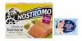 Produktbild: 5er-Pack Nostromo Filetto di Salmone all'Olio di Oliva,Lachsfilets in Olivenöl,110g + 1er-Pack Kostenlos Felce Azzurra Talkumpuder, 100g-Beutel