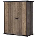 Produktbild: Kunststoff Gartenschrank Signature Walnuss Alto 140 X 73,6 X 170,4 Cm Braun Holzoptik Gartenschrank - Keter