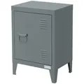 Produktbild: ML-Design Nachttisch Anthrazit 40×30×58 cm, Stahl, Türgriff links, Industriedesign Metallschrank, Nachtkommode Beistelltisch Schlafzimmer