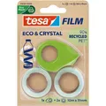 Produktbild: Tesa Klebebandabroller 59038 Eco und Crystal, grün, Handabroller für Klebeband 19mm x 10m
