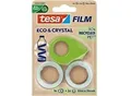 Produktbild: tesa Klebebandabroller-Set tesafilm eco & crystal Grün, Transparent 19 mm (B) x 10 m (L)
