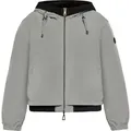 Produktbild: Gil Bret Lässige Sommerjacke Langarm, Uni, aus Polyester, mit fester Kapuze, Zwei-Wege-Reißverschluss, 61 cm Gesamtlänge - Grau - 38