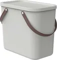 Produktbild: Rotho Aufbewahrungsbox mit Deckel 25L Albula - Kunststoffbox 40 x 23,5 x 34 cm - Stapelbox mit bequemen Griffen - Regalbox aus robustem Kunststoff