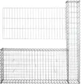Produktbild: Gabionen Mauer Gartenzaun 140x150 cm Gabione Steinkorb Rankgitter Draht Gitter