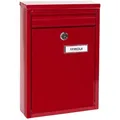 Produktbild: ARREGUI Zaguán E5756 Briefkasten oder Durchwurfbriefkasten aus Verzinktem Stahl, Größe S (DIN A5 Post), Wandbriefkasten für Draußen, Wasserfest, Rot
