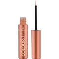Produktbild: essence COLOUR it! metallic liquid liner, Eyeliner, Nr. 01, Braun, hochpigmentiert, metallisch, vegan, ohne Mikroplastikpartikel, Nanopartikel frei, ohne Parfüm, 1er Pack (3ml)