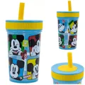 Produktbild: Micky Maus Silikon Trinkbecher 420ml Auslaufsicher Trinkhalm Mehrwegbecher