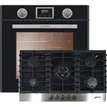 Produktbild: Kaiser Küchengeräte Backofen-Set EH 6326 Sp+KCG 9386, mit 1-fach-Teleskopauszug, Elektro Backofen, Autark, 79L+Gas-Kochfeld schwarz