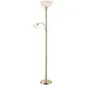 Produktbild: Lindby Stehlampe Elaina 9620009 Modern in Gold Messing aus Metall 2-flammig E27 Wohnzimmerleuchte
