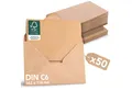 Produktbild: Falinko Briefumschlag 50x Faltkarten mit Umschlag braun, Din A6/C6 I Grußkarten mit Umschlag braun (Kraftpapier, 50er Set)