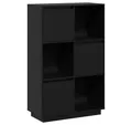 Produktbild: vidaXL Sideboard, Highboard Schwarz 74x35x117 cm Massivholz Kiefer