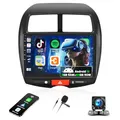 Produktbild: [2G+64G] Android 13 Autoradio mit Bluetooth für Mitsubishi ASX 1/Citroen C4/Peugeot 4008 mit Carplay Android Auto,10.1“ Touchscreen-Radio mit GPS WiFi FM/RDS EQ Mirror Link+Rückfahrkamera&Mic