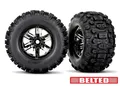 Produktbild: Traxxas Sledgehammer BELTED Reifen auf Felge schwarz-chrom (2) TRAXXAS X-Maxx, X