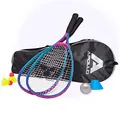 Produktbild: Apollo Speed Badminton Set | Schläger in Verschiedenen Farben | Squash Set | Tasche und Federball für Kinder