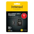 Produktbild: Intenso Micro SDHC 32GB Premium MicroSDHC 32 GB UHS-I 45 MB/s Class 10 OVP
