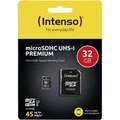 Produktbild: Intenso Premium microSDHC-Karte 32 GB Class 10, UHS-I inkl. SD-Adapter