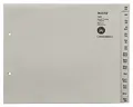 Produktbild: Leitz Register, Trennblätter mit Taben und alphabetischem Aufdruck A-Z für 24 Ordner, Halbe Höhe und Überbreite, Grau, 100% recyceltes Papier, Blauer Engel Siegel, 13240085