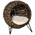 Produktbild: PawHut Katzenhöhle, ØxH: 52 x 58 cm, Kunststoff/Rattan - braun