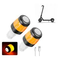 Produktbild: Fututech LED-Lenkeranzeige, wasserdicht, für Elektroroller, für Xiaomi Blinker, wiederaufladbar, für Segway Ninebot Zubehör für Scooter (Schwarz/Orange)