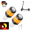 Produktbild: LED-Lenkerleuchte für Elektroroller, Wiederaufladbar, Schwarz Orange, 2 Modi