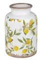 Produktbild: formano Deko Vase Vintage Lemon | Blumenvase mit Zitronen im Old Look | 21x13 cm