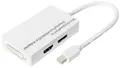 Produktbild: Digitus DVI / HDMI / DisplayPort Adapter DisplayPort Buchse, HDMI-A Buchse, DVI-D 24+1pol. Buchse 0.20m Weiß DB-340509-002-W
