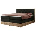Produktbild: Boxspringbett mit Bettkasten Veneto King , schwarz , Maße (cm): B: 208 H: 115