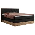 Produktbild: BOXSPRINGBETT VENETO KING 200/200 Schwarz Kunstleder - H4