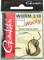 Produktbild: Gamakatsu Haken Wacky 318 schwarz - 6 Angelhaken, Größe:3/0