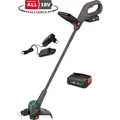 Produktbild: Gardena Akku Rasentrimmer EasyTrim 25/18V P4A Set 25cm Schnittbreite inkl Akku