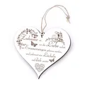 Produktbild: Herz Schild Spruch Zuhause ist, wo die Liebe wohnt, wo Erinnerungen geboren werden - 13 x 12 cm