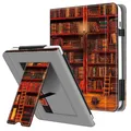 Produktbild: Fintie Hülle für Tolino Vision Color(2024)/Vision 6(2021) 7 Zoll | für Kobo Libra Colour(2024)/Libra 2(2021)-Kickstand Case mit Kartenfach Handschlaufe & Auto Sleep/Wake, die Bibliothek