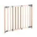 Produktbild: roba Türschutzgitter Safety Up - Verstellbreite 70 - 118,5 cm - Schutzgitter aus Holz mit Ampelfunktion für Tür / Treppe - Türschutzgitter für Kinder & Haustiere - Massivholz Buche
