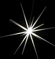 Produktbild: 3D LED Stern zum Hängen Weihnachtsbeleuchtung DIA 51cm Außen Batterie