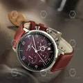 Produktbild: Zeppelin 8086-2N Vintage Rote Herren Solar Chronoghraph (Vegan Leder)