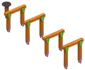 Produktbild: JVmoebel Klettergerüst Schwebebalken Balancierbrücke aus robustem Material in bunten Farben, Made in Europa