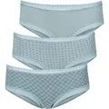 Produktbild: Panty LASCANA, Damen, Gr. 32/34, grün (mint), Jersey, Obermaterial: 95% Baumwolle, 5% Elasthan. Spitze: 90% Polyamid, 10% Elasthan, bedruckt, unifarben, körpernah, Unterhosen Panty, aus elastischer Baumwolle mit weicher Spitze