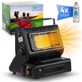 Produktbild: ZMC Heizstrahler 2-in-1 tragbare Gasheizung & Campingkocher 1,3 kW mit Gaskartuschen, LPG Anschluss, mit Piezozündung Camping Heizung mobile Gasheizer