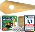 Produktbild: MASKO Mährobotermesser (9-St), Ersatzmesser Klingen für Mähroboter langlebig Titan-Beschichtung