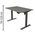 Produktbild: Kerkmann Schreibtisch Move 1, graphit / anthrazit, elektrisch höhenverstellbar, 120 x 74-123 x 80cm