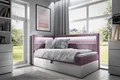 Produktbild: Boxspringbett Gästebett Kinderbett FABIAN Nr.3 100x200cm Weiss-Rosa Seite Links