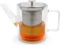 Produktbild: Bredemeijer Teekanne San Remo 165024 | 1L | Doppelwandiges Borosilikatglas & Edelstahl | Großer Filter | Transparent