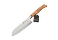 Produktbild: KÜCHENSCHARF Santokumesser 16 cm mit Olivenholzgriff - Ergonomisches Kochmesser, Für Profi- und Hobbyköche
