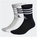 Produktbild: adidas Performance Funktionssocken 3STREIFEN CUSHIONED CREW SOCKEN, 3 PAAR (3-Paar) grau XL (46/48)