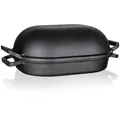 Produktbild: BANKETT Bäcker Gusseisen AUSGEZEICHNET 39 x 26 x 14 cm, 3 + 4 l, Oval mit Deckel, black - Schwarz
