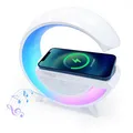 Produktbild: Technaxx kabellose LED-Nachtlicht-Lautsprecher mit 10W kabelloser Ladestation und 6 RGB-Lichtmodi, G-förmiger Bluetooth-Lautsprecher, multifunktionale kabellose Handy-Ladestation TX-264