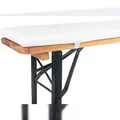 Produktbild: TexDeko Bierbankauflage gepolstert 220x25x2cm waschbar mit Reißverschluss für Bierzeltgarnitur Bankauflage zum selber aufziehen (Weiß)