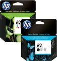 Produktbild: Original HP Tintenpatronen 62 CMYK, Mixpack, schwarz, Tri-Colour 174485